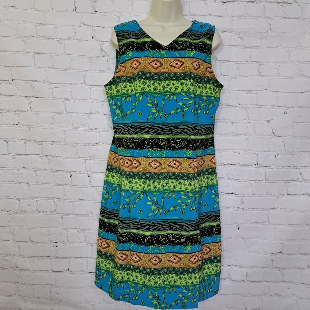 Sag Harbor Floral Sheath Sleeveless Dress Size 12